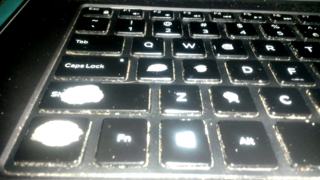 Figure 1: Here is a picture of my laptop&rsquo;s keyboard which I think is self-explanatory about emacs-pinkyness
